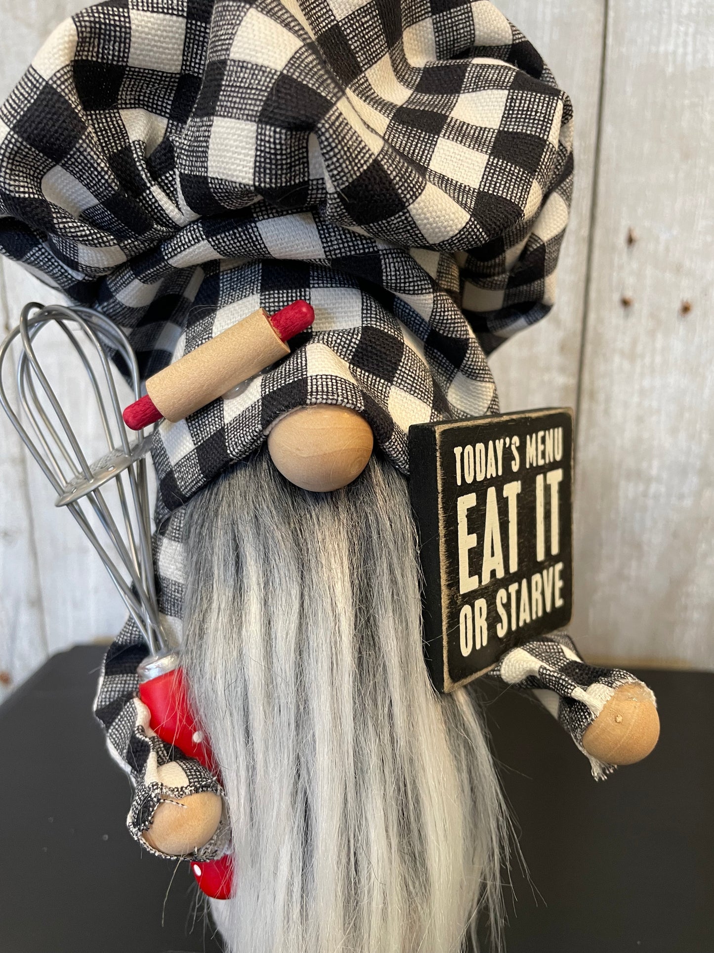 Eat It Or Starve Handmade Kitchen Gnome