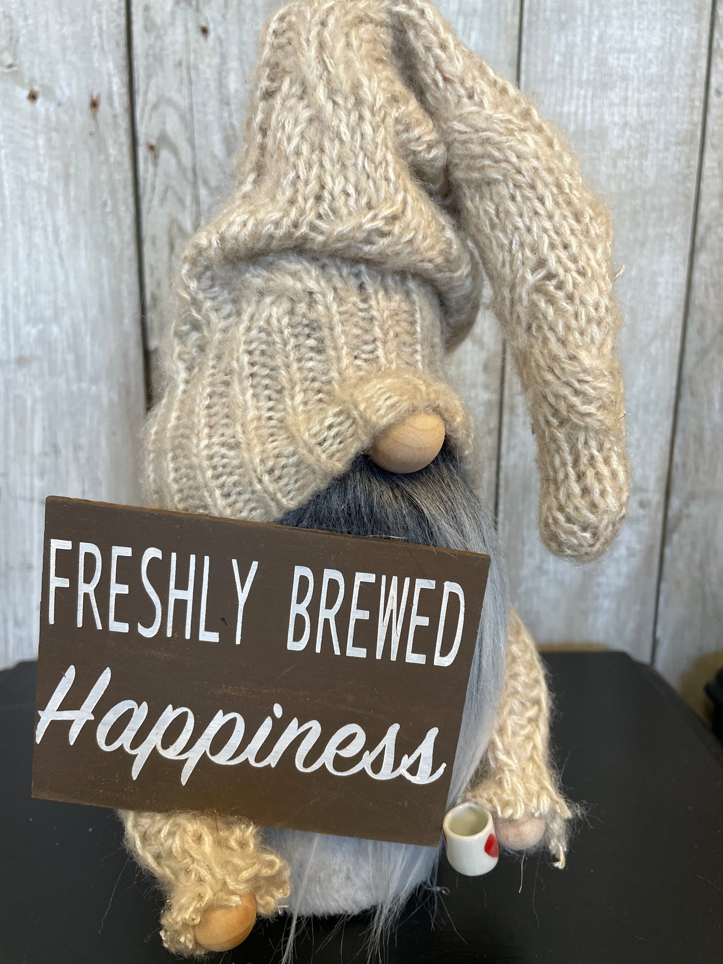 Freshly Brewed Happiness Handmade Gnome